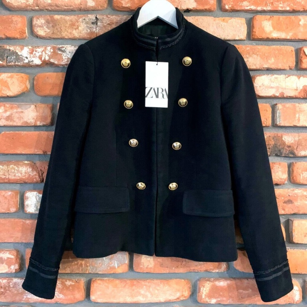 Blazer with gold buttons